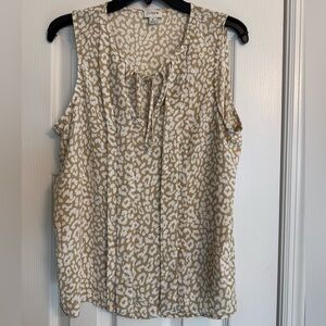 Jcrew Leopard Print Sleeveless Career Top